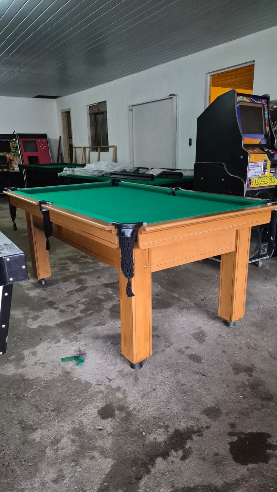Mesa de Bilhar 1.80x1.00 MDF cor Imbuia